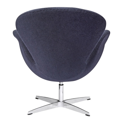 Office Modern Leisure Chair , Replica Furniture Black Cashmere Swan Chair