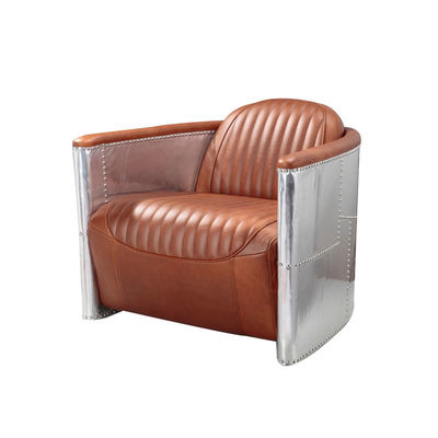 Het moderne van de de Vliegeniersbank van het Huismeubilair van het de Stoel Bruine Leer Blad van het de Kleurenaluminium